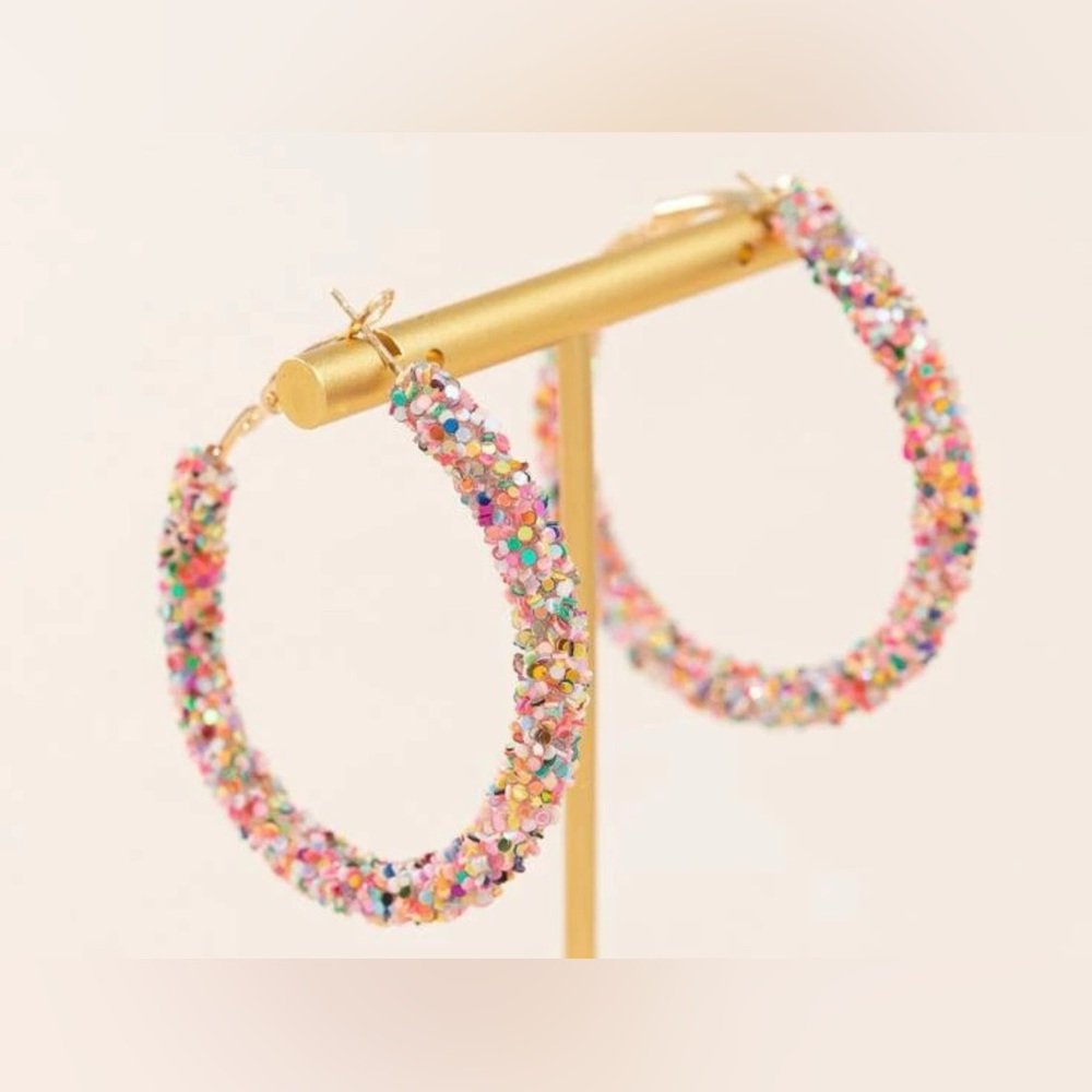 Sprinkle hoop earrings